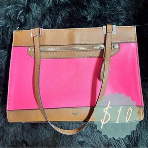 Brown and Pink Chaps Shoulder Bag!